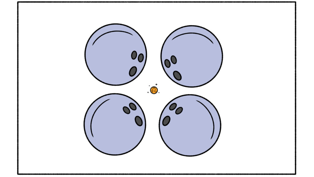 Fig. 12: Alpha Particle vs. Beta Particle Like a penny vs. four bowling balls